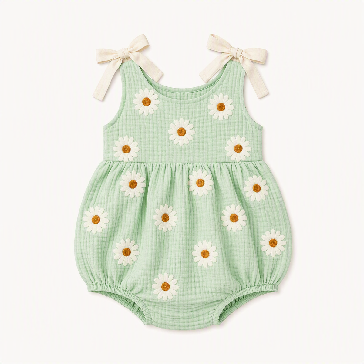 Daisy Days – Baby Girl Summer Romper with Tie Straps
