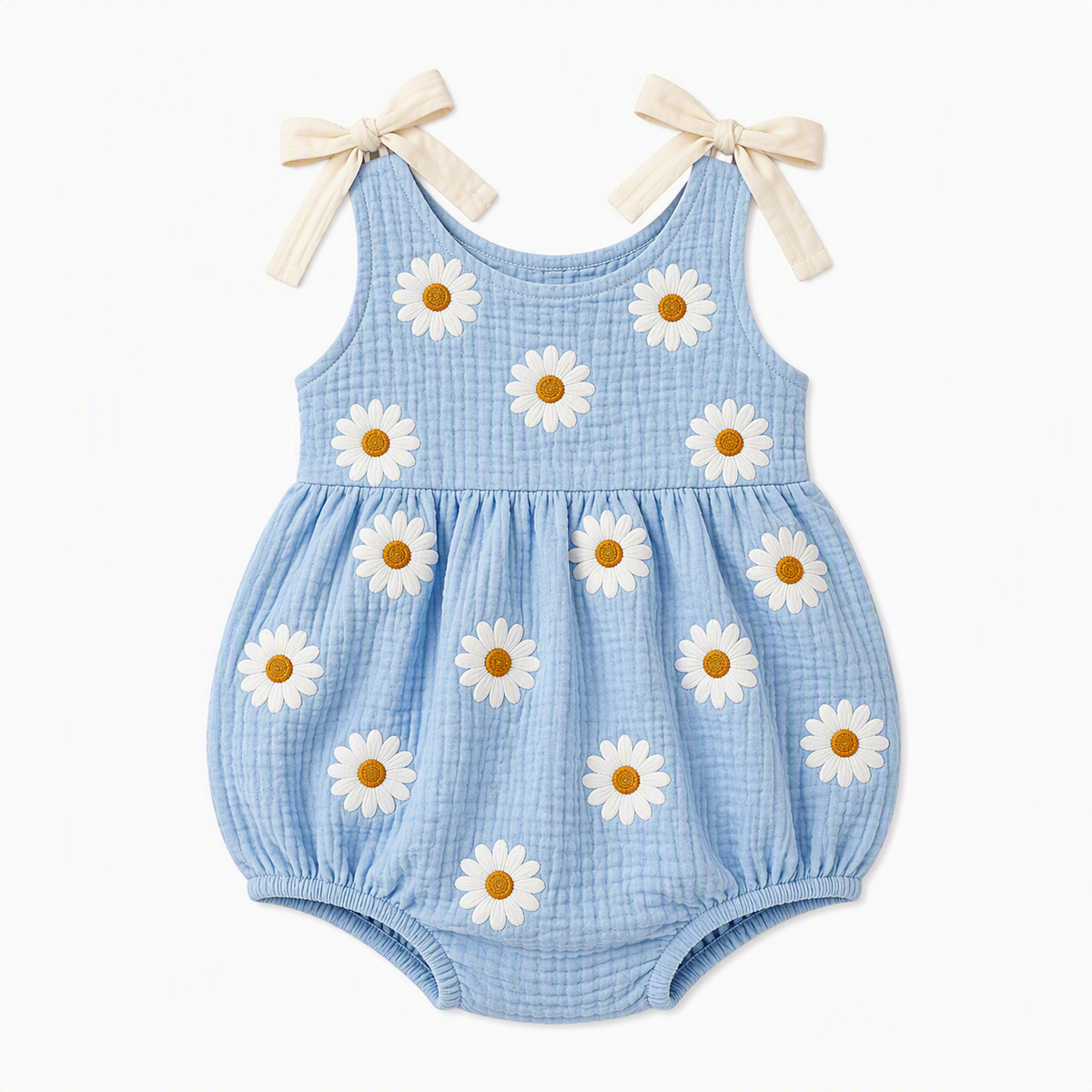 Daisy Days – Baby Girl Summer Romper with Tie Straps